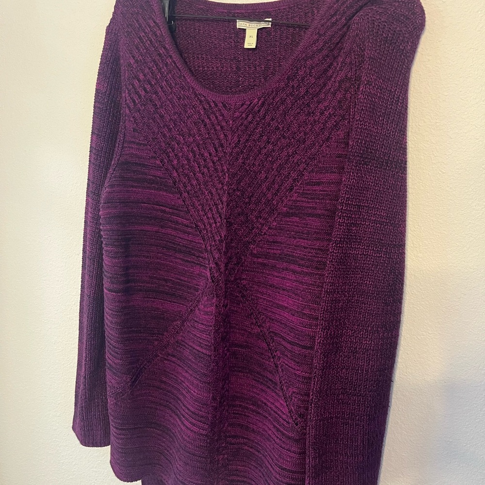 Dana Buchman Rich Plum Cowl Neck Sweater‎